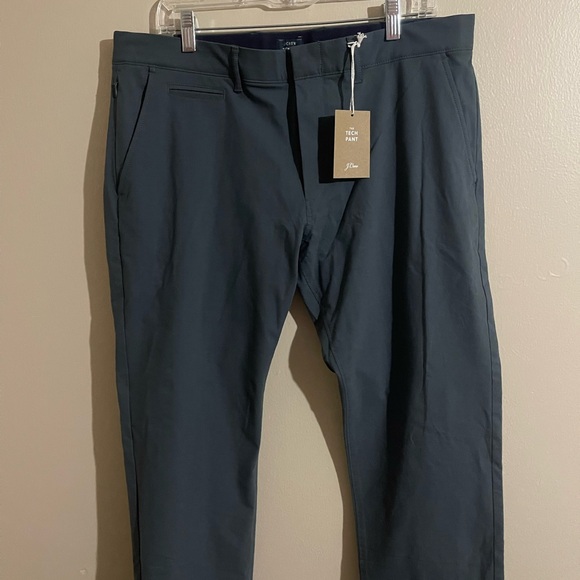 J. Crew 770 Straight Fit Tech Pant Blue Gray Stretch Men's Size 35x32 NWT - Picture 3 of 4